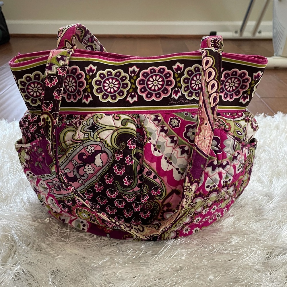 💜 Vera Bradley Very Berry Paisley (retired) Zip Top Bag 💕